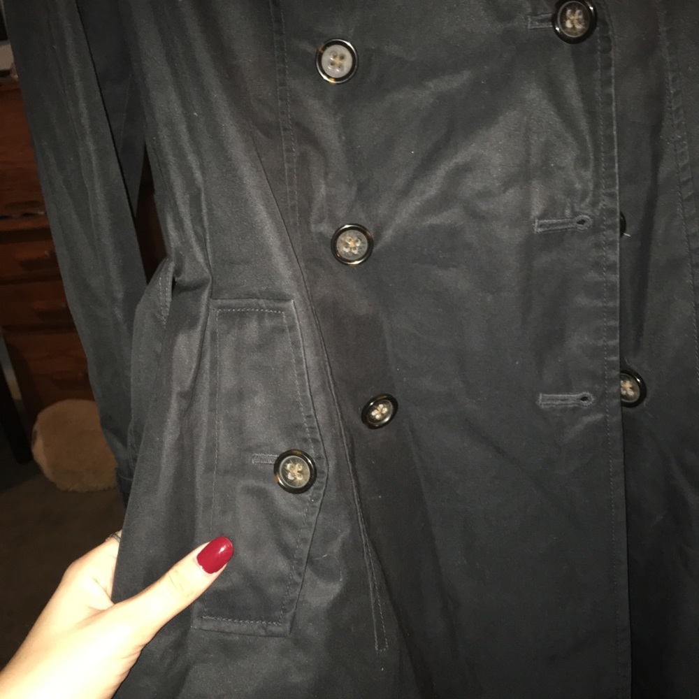 Black Waterproof Banana Republic Pea Coat - Picture 5 of 5
